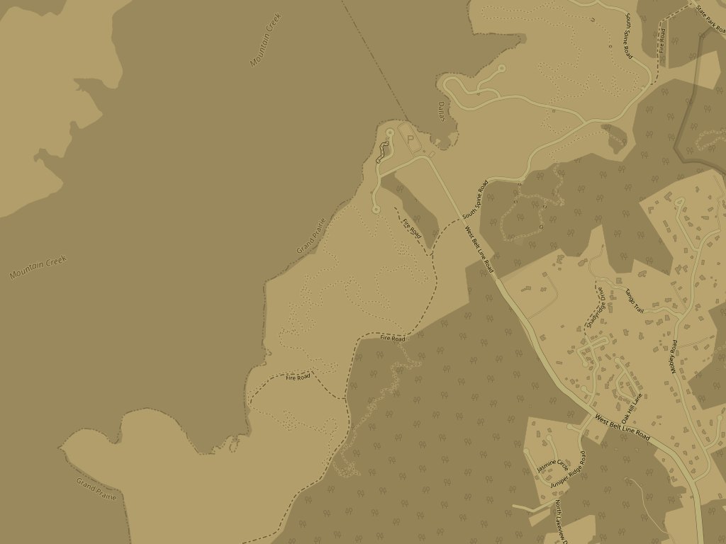 Trail map, locked until the reveal